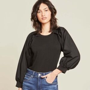 Veronica Beard Gibson Top, Black, Sz S